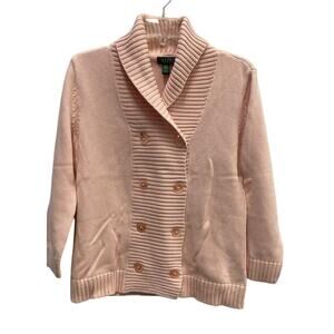 Ralph Lauren Pink‎ Knit Sweater - Glinda Style Cardigan - M $140 👚
